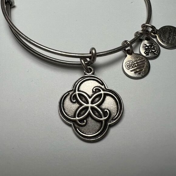 Alex and Ani Breath of Life Charm Bangle - Rafaelian Silver Finish - Picture 3 of 7